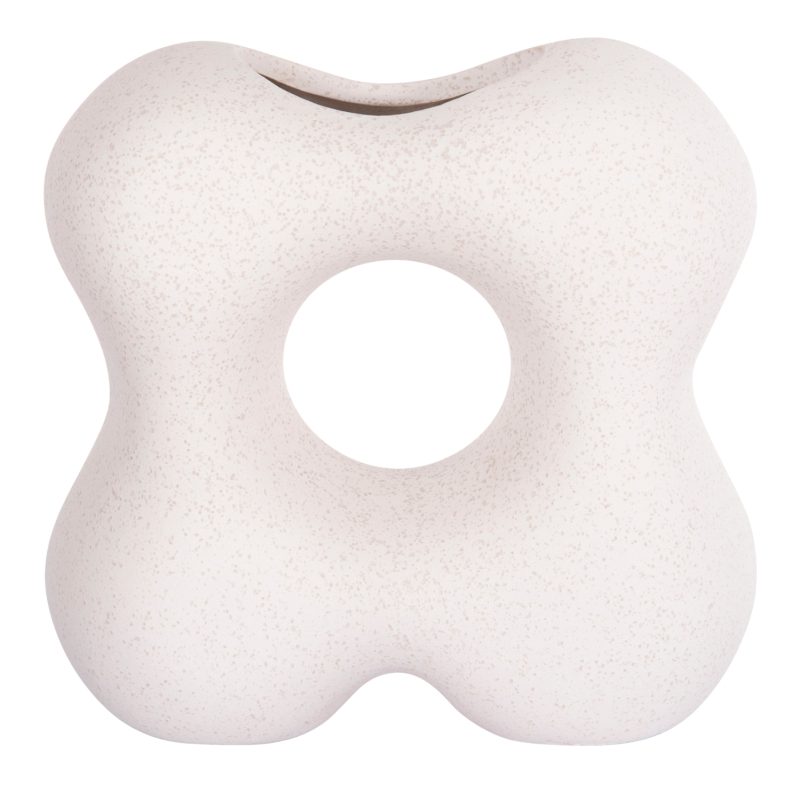 ΕΠΙΤΡΑΠΕΖΙΟ ΚΕΡΑΜΙΚΟ ΔΙΑΚΟΣΜΗΤΙΚΟ SEBOR HM4594.01 ΥΠΟΛΕΥΚΟ ΚΡΥΣΤΑΛΛΙΚΟ 18x9x18Υεκ