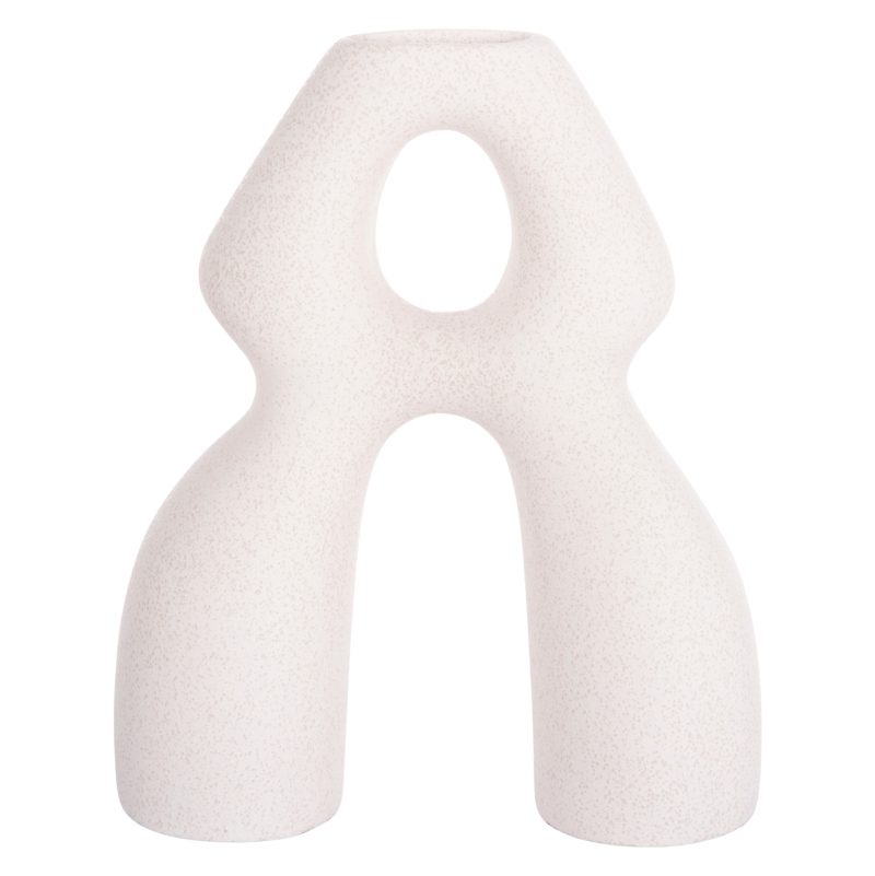 ΕΠΙΤΡΑΠΕΖΙΟ ΚΕΡΑΜΙΚΟ ΔΙΑΚΟΣΜΗΤΙΚΟ ISIL HM4598.01 ΥΠΟΛΕΥΚΟ ΚΡΥΣΤΑΛΛΙΚΟ 25x9x29,5Υεκ