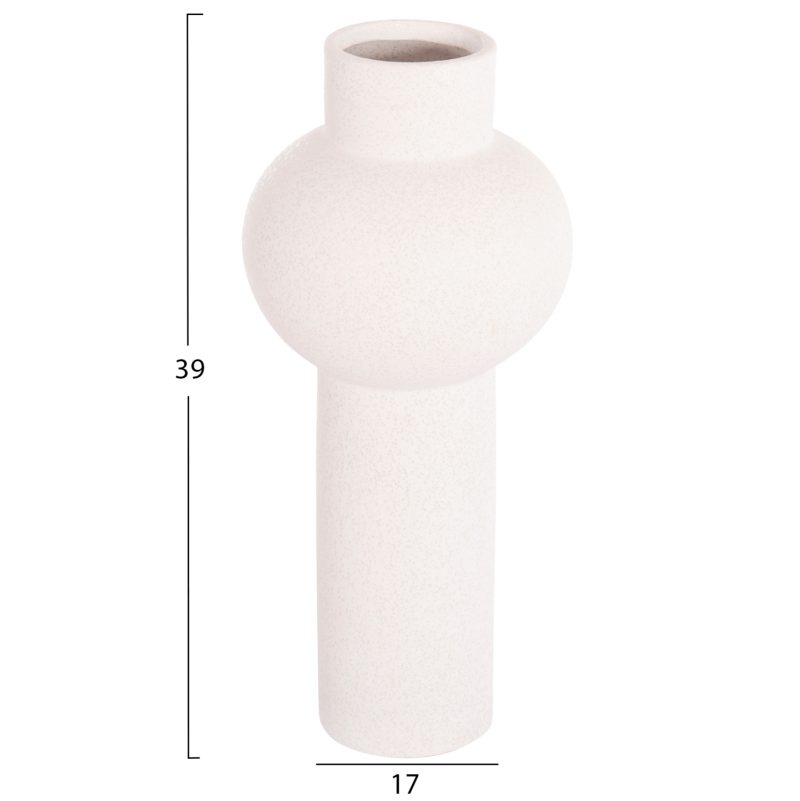 ΕΠΙΤΡΑΠΕΖΙΟ ΚΕΡΑΜΙΚΟ ΔΙΑΚΟΣΜΗΤΙΚΟ SCEPTER HM4604.01 ΥΠΟΛΕΥΚΟ ΚΡΥΣΤΑΛΛΙΚΟ Φ17x39Υεκ