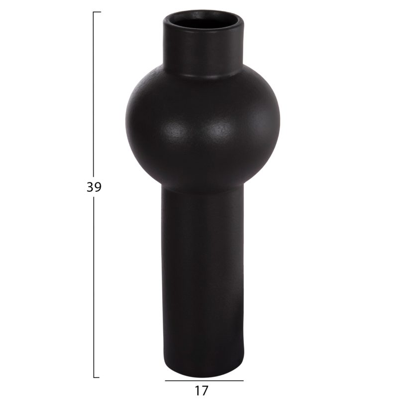 ΕΠΙΤΡΑΠΕΖΙΟ ΚΕΡΑΜΙΚΟ ΔΙΑΚΟΣΜΗΤΙΚΟ SCEPTER HM4604.02 ΜΑΥΡΟ ΜΑΤ Φ17x39Υεκ