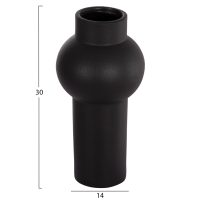 ΕΠΙΤΡΑΠΕΖΙΟ ΚΕΡΑΜΙΚΟ ΔΙΑΚΟΣΜΗΤΙΚΟ SCEPTER HM4605.02 ΜΑΥΡΟ ΜΑΤ Φ15x30Υ εκ.