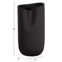 ΕΠΙΤΡΑΠΕΖΙΟ ΚΕΡΑΜΙΚΟ ΔΙΑΚΟΣΜΗΤΙΚΟ GLAΖΕ HM4607.02 ΜΑΥΡΟ ΜΑΤ 15x15x30Υεκ