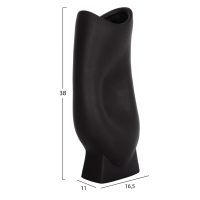 ΕΠΙΤΡΑΠΕΖΙΟ ΚΕΡΑΜΙΚΟ ΔΙΑΚΟΣΜΗΤΙΚΟ ΣΕΙΡΑ GLAΖΕ HM4609.02 ΜΑΥΡΟ ΜΑΤ 16.5x11x38Υεκ