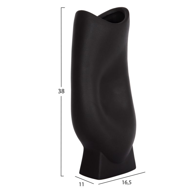 ΕΠΙΤΡΑΠΕΖΙΟ ΚΕΡΑΜΙΚΟ ΔΙΑΚΟΣΜΗΤΙΚΟ ΣΕΙΡΑ GLAΖΕ HM4609.02 ΜΑΥΡΟ ΜΑΤ 16.5x11x38Υεκ