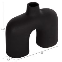 ΕΠΙΤΡΑΠΕΖΙΟ ΚΕΡΑΜΙΚΟ ΔΙΑΚΟΣΜΗΤΙΚΟ ISIL HM4600.02 ΜΑΥΡΟ ΜΑΤ 27x9,5x22,5Y εκ.