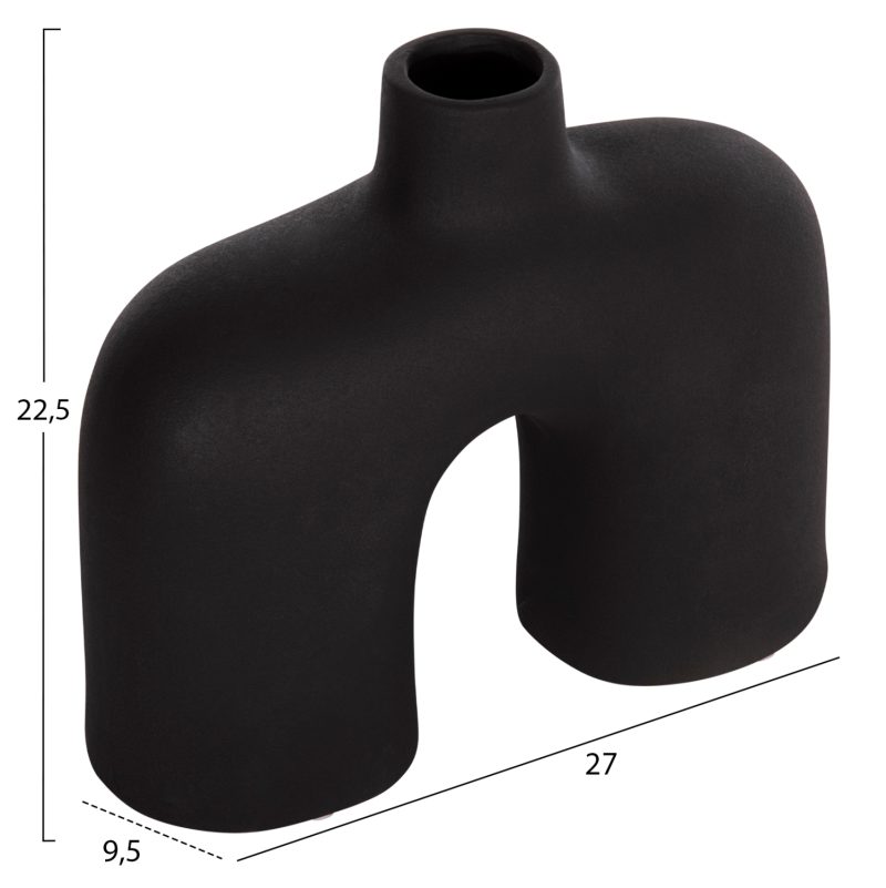 ΕΠΙΤΡΑΠΕΖΙΟ ΚΕΡΑΜΙΚΟ ΔΙΑΚΟΣΜΗΤΙΚΟ ISIL HM4600.02 ΜΑΥΡΟ ΜΑΤ 27x9,5x22,5Y εκ.