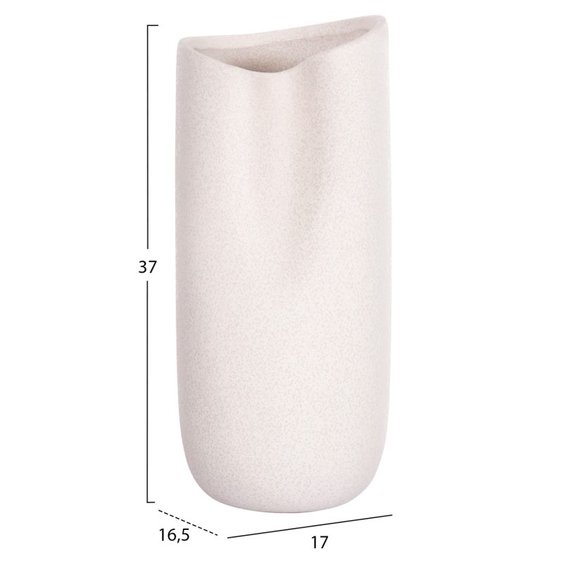 ΕΠΙΤΡΑΠΕΖΙΟ ΚΕΡΑΜΙΚΟ ΔΙΑΚΟΣΜΗΤΙΚΟ GLAΖΕ HM4606.01 ΚΡΥΣΤΑΛΛΙΚΟ ΥΠΟΛΕΥΚΟ 17x16,5x37Υεκ