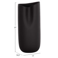 ΕΠΙΤΡΑΠΕΖΙΟ ΚΕΡΑΜΙΚΟ ΔΙΑΚΟΣΜΗΤΙΚΟ GLAΖΕ HM4606.02 ΜΑΥΡΟ ΜΑΤ 17x16,5x37Υεκ