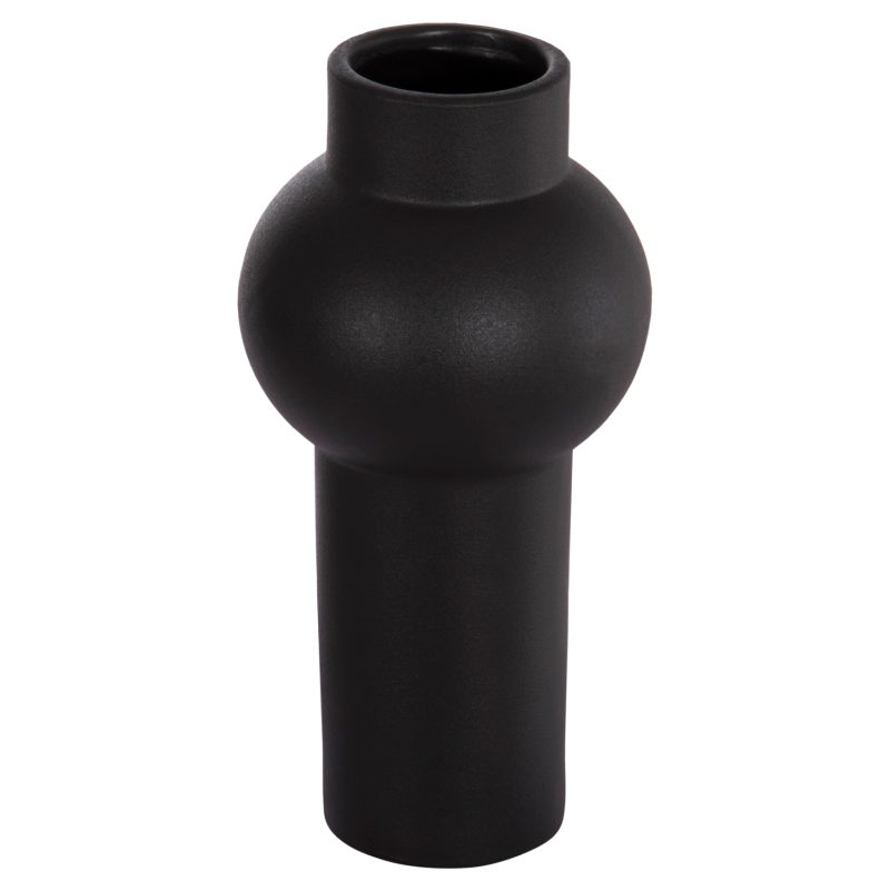 ΕΠΙΤΡΑΠΕΖΙΟ ΚΕΡΑΜΙΚΟ ΔΙΑΚΟΣΜΗΤΙΚΟ SCEPTER HM4605.02 ΜΑΥΡΟ ΜΑΤ Φ15x30Υ εκ.