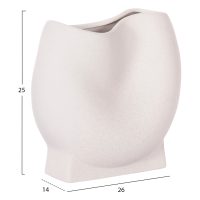 ΕΠΙΤΡΑΠΕΖΙΟ ΚΕΡΑΜΙΚΟ ΔΙΑΚΟΣΜΗΤΙΚΟ GLAΖΕ HM4610.01 ΥΠΟΛΕΥΚΟ ΚΡΥΣΤΑΛΛΙΚΟ 26x14x25Υεκ