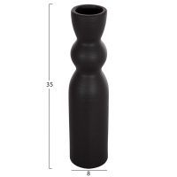 ΕΠΙΤΡΑΠΕΖΙΟ ΚΕΡΑΜΙΚΟ ΔΙΑΚΟΣΜΗΤΙΚΟ SCEPTER HM4614.02 ΜΑΥΡΟ ΜΑΤ Φ8x35Υ εκ.