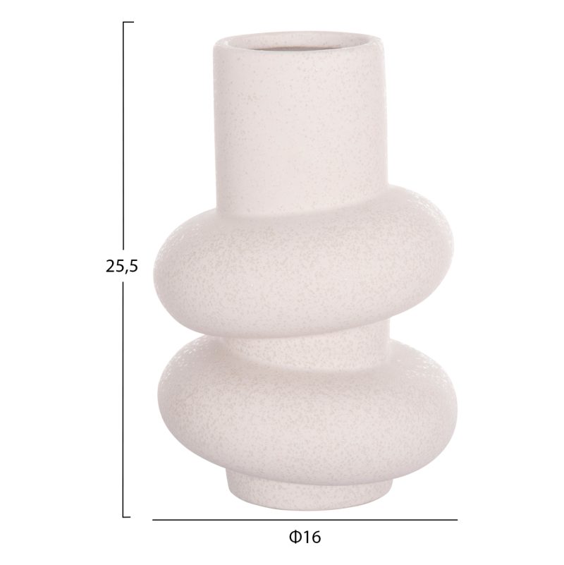 ΕΠΙΤΡΑΠΕΖΙΟ ΚΕΡΑΜΙΚΟ ΔΙΑΚΟΣΜΗΤΙΚΟ ROOK HM4627.01 ΥΠΟΛΕΥΚΟ ΚΡΥΣΤΑΛΛΙΚΟ Φ16x25,5Υεκ