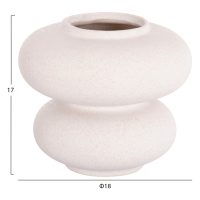 ΕΠΙΤΡΑΠΕΖΙΟ ΚΕΡΑΜΙΚΟ ΔΙΑΚΟΣΜΗΤΙΚΟ ROOK HM4629.01 ΥΠΟΛΕΥΚΟ ΚΡΥΣΤΑΛΛΙΚΟ Φ18x17Υεκ