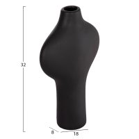 ΕΠΙΤΡΑΠΕΖΙΟ ΚΕΡΑΜΙΚΟ ΔΙΑΚΟΣΜΗΤΙΚΟ ΣΕΙΡΑ ARKEN HM4621.02 ΜΑΥΡΟ ΜΑΤ 18,5x8,5x32Υεκ