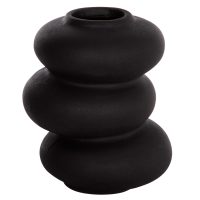 ΕΠΙΤΡΑΠΕΖΙΟ ΚΕΡΑΜΙΚΟ ΔΙΑΚΟΣΜΗΤΙΚΟ ROOK HM4628.02 ΜΑΥΡΟ ΜΑΤ Φ14x19Υεκ