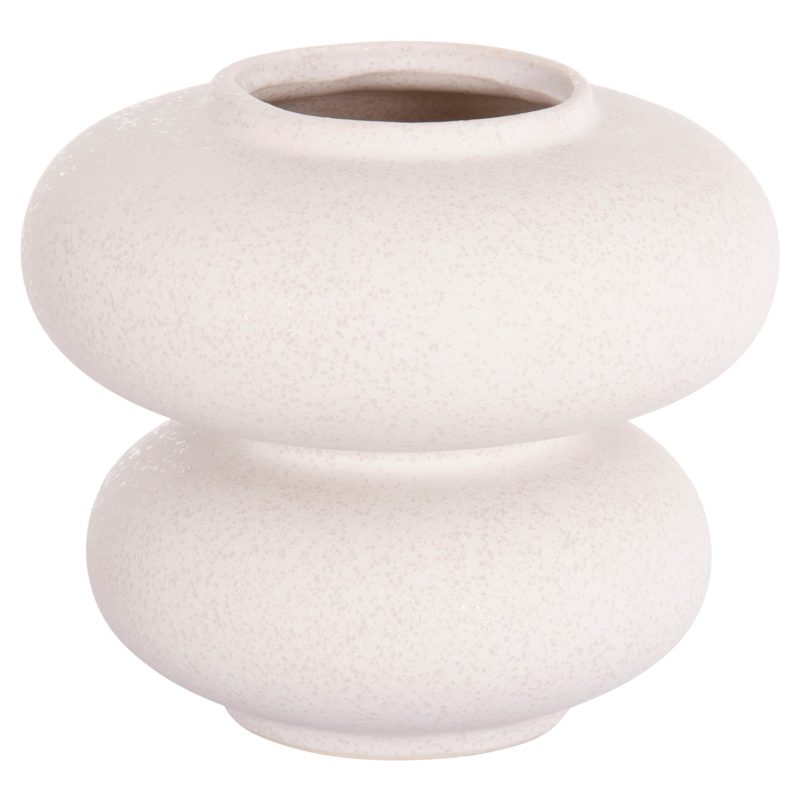 ΕΠΙΤΡΑΠΕΖΙΟ ΚΕΡΑΜΙΚΟ ΔΙΑΚΟΣΜΗΤΙΚΟ ROOK HM4629.01 ΥΠΟΛΕΥΚΟ ΚΡΥΣΤΑΛΛΙΚΟ Φ18x17Υεκ