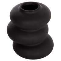 ΕΠΙΤΡΑΠΕΖΙΟ ΚΕΡΑΜΙΚΟ ΔΙΑΚΟΣΜΗΤΙΚΟ ROOK HM4628.02 ΜΑΥΡΟ ΜΑΤ Φ14x19Υεκ