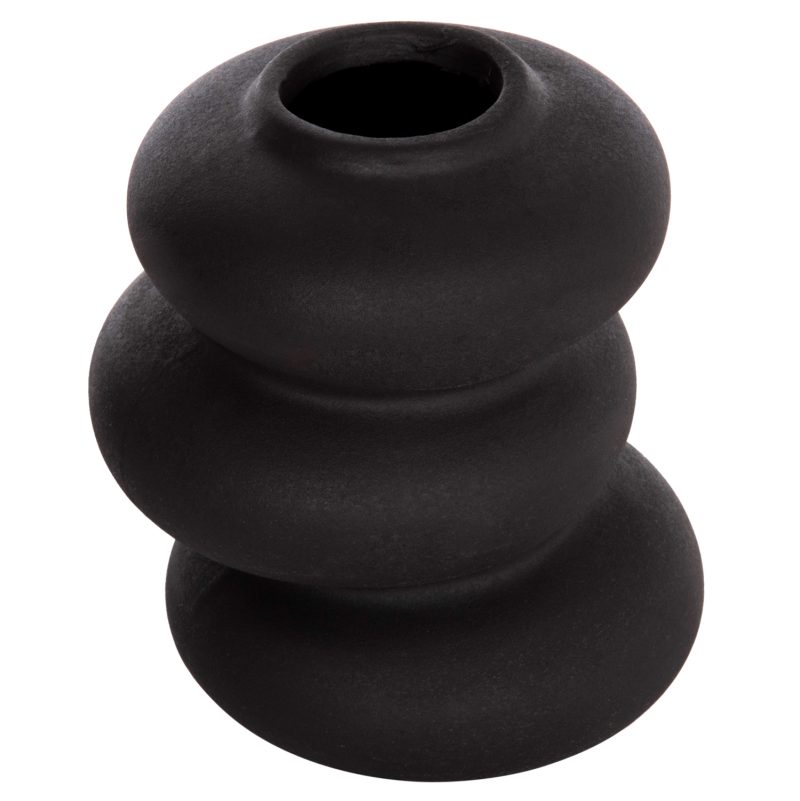 ΕΠΙΤΡΑΠΕΖΙΟ ΚΕΡΑΜΙΚΟ ΔΙΑΚΟΣΜΗΤΙΚΟ ROOK HM4628.02 ΜΑΥΡΟ ΜΑΤ Φ14x19Υεκ