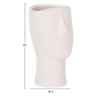 ΕΠΙΤΡΑΠΕΖΙΟ ΚΕΡΑΜΙΚΟ ΔΙΑΚΟΣΜΗΤΙΚΟ HUMANS HM4632 ΥΠΟΛΕΥΚΟ ΚΡΥΣΤΑΛΛΙΚΟ Φ13x22Υεκ