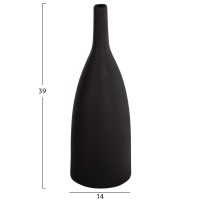 ΕΠΙΤΡΑΠΕΖΙΟ ΚΕΡΑΜΙΚΟ ΔΙΑΚΟΣΜΗΤΙΚΟ GALAD HM4634.02 ΜΑΥΡΟ ΜΑΤ Φ14x39Υεκ