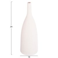 ΕΠΙΤΡΑΠΕΖΙΟ ΚΕΡΑΜΙΚΟ ΔΙΑΚΟΣΜΗΤΙΚΟ GALAD HM4634.01 ΥΠΟΛΕΥΚΟ ΚΡΥΣΤΑΛΛΙΚΟ Φ14x39Υ εκ.