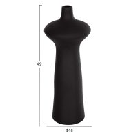 ΕΠΙΤΡΑΠΕΖΙΟ ΚΕΡΑΜΙΚΟ ΔΙΑΚΟΣΜΗΤΙΚΟ SCEPTER HM4636.02 ΜΑΥΡΟ ΜΑΤ Φ18x49Υεκ