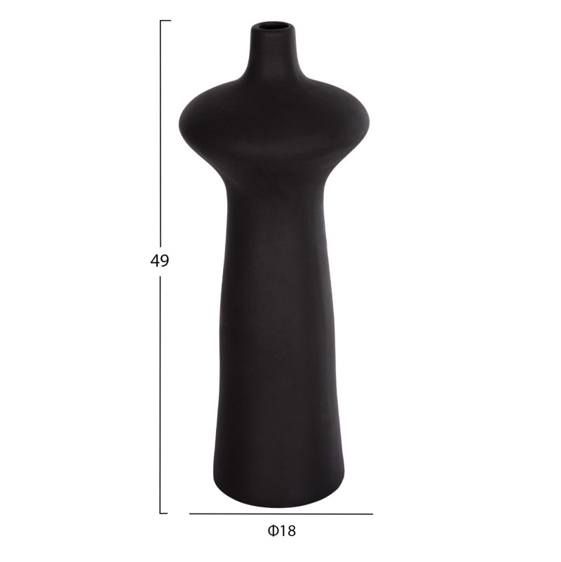 ΕΠΙΤΡΑΠΕΖΙΟ ΚΕΡΑΜΙΚΟ ΔΙΑΚΟΣΜΗΤΙΚΟ SCEPTER HM4636.02 ΜΑΥΡΟ ΜΑΤ Φ18x49Υεκ