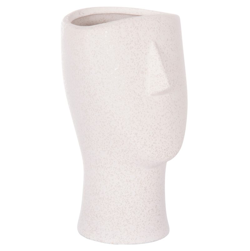 ΕΠΙΤΡΑΠΕΖΙΟ ΚΕΡΑΜΙΚΟ ΔΙΑΚΟΣΜΗΤΙΚΟ HUMANS HM4632 ΥΠΟΛΕΥΚΟ ΚΡΥΣΤΑΛΛΙΚΟ Φ13x22Υεκ