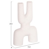 ΕΠΙΤΡΑΠΕΖΙΟ ΚΕΡΑΜΙΚΟ ΔΙΑΚΟΣΜΗΤΙΚΟ MANI HM4642.01 ΥΠΟΛΕΥΚΟ ΚΡΥΣΤΑΛΛΙΚΟ 15,5x6x23,5Υεκ