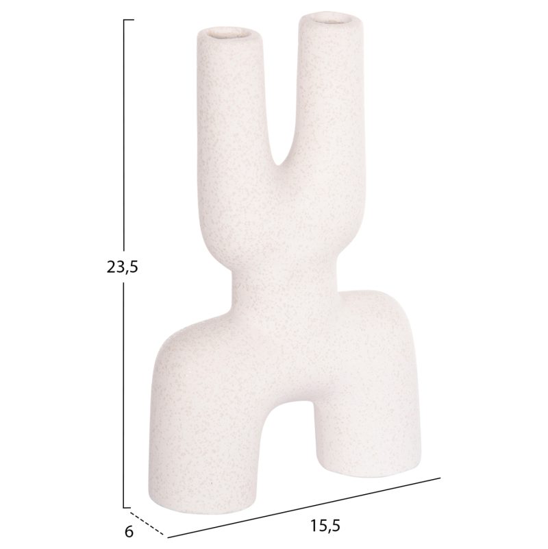 ΕΠΙΤΡΑΠΕΖΙΟ ΚΕΡΑΜΙΚΟ ΔΙΑΚΟΣΜΗΤΙΚΟ MANI HM4642.01 ΥΠΟΛΕΥΚΟ ΚΡΥΣΤΑΛΛΙΚΟ 15,5x6x23,5Υεκ