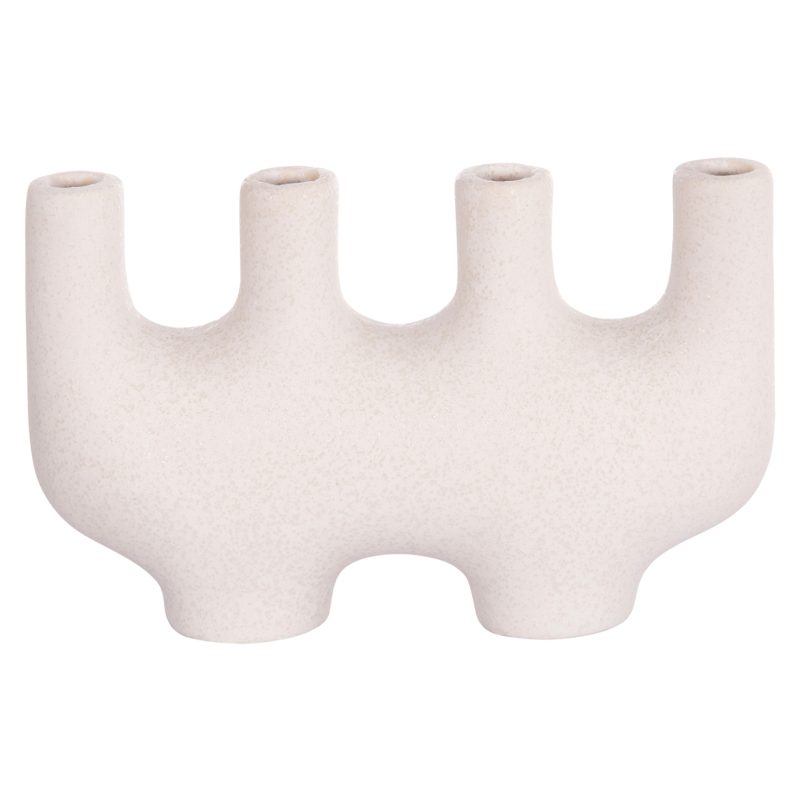 ΕΠΙΤΡΑΠΕΖΙΟ ΚΕΡΑΜΙΚΟ ΔΙΑΚΟΣΜΗΤΙΚΟ MANI HM4641.01 ΥΠΟΛΕΥΚΟ ΚΡΥΣΤΑΛΛΙΚΟ 21x6x13Υεκ