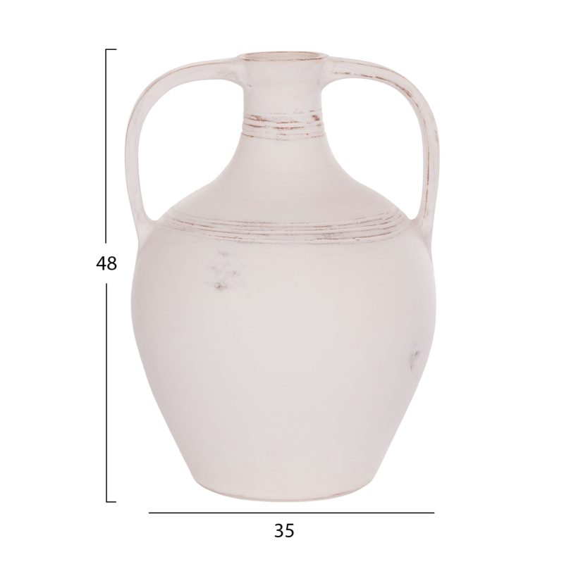 ΔΙΑΚΟΣΜΗΤΙΚΟΣ ΑΜΦΟΡΕΑΣ FEAX HM4676.02S ΛΕΥΚΗ ΤΕΡΑΚΟΤΑ--35x35x48Υεκ.