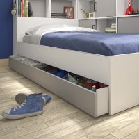 erWAN_MOON_GREY3 Erwan κρεβάτι μονό 120x221εκ. ( για στρώμα 90x200εκ. ) Moon Grey/White με αποθηκευτικό συρτάρι