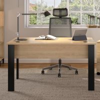 Faro γραφείο 120x60x74εκ. Blond Oak / Μαύρο