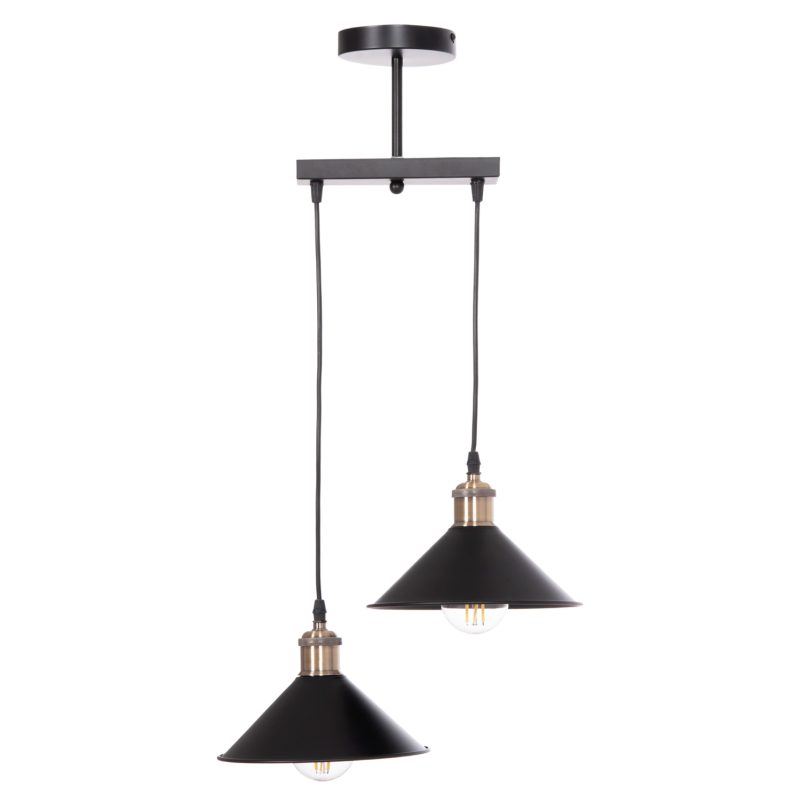 ΦΩΤΙΣΤΙΚΟ ΟΡΟΦΗΣ 2ΦΩΤΟ BELL HM7531.11 ΜΑΥΡΟ ΜΕΤΑΛΛΟ-ΧΑΛΚΙΝΟ ΝΤΟΥΙ Φ21,5x135Υεκ.