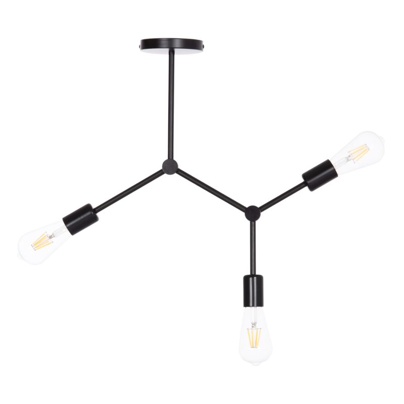 ΦΩΤΙΣΤΙΚΟ ΟΡΟΦΗΣ 3-ΦΩΤΟ LIGHTY HM7404.11 ΜΕΤΑΛΛΟ ΣΕ ΜΑΥΡΟ 52x5x48Υεκ.