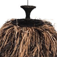 ΦΩΤΙΣΤΙΚΟ ΟΡΟΦΗΣ ORDEM HM4716 ΚΑΠΕΛΟ ΙΝΕΣ SISAL & ΜΠΑΝΑΝΑΣ-ΜΑΥΡΟ & ΦΥΣΙΚΟ Φ60x50Υεκ