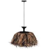 ΦΩΤΙΣΤΙΚΟ ΟΡΟΦΗΣ ORDEM HM4716 ΚΑΠΕΛΟ ΙΝΕΣ SISAL & ΜΠΑΝΑΝΑΣ-ΜΑΥΡΟ & ΦΥΣΙΚΟ Φ60x50Υεκ