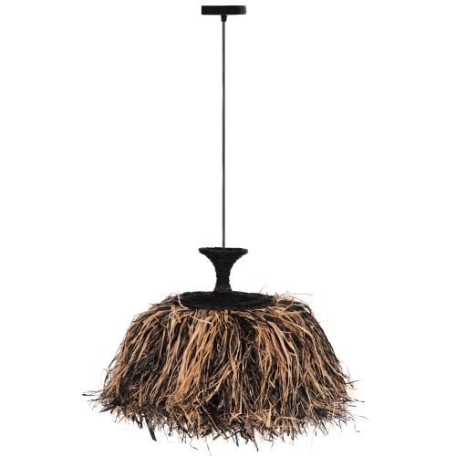 fotistiko-orofis-fb94716-kapelo-ines-sis ΦΩΤΙΣΤΙΚΟ ΟΡΟΦΗΣ ORDEM HM4716 ΚΑΠΕΛΟ ΙΝΕΣ SISAL & ΜΠΑΝΑΝΑΣ-ΜΑΥΡΟ & ΦΥΣΙΚΟ Φ60x50Υεκ