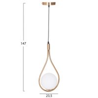 ΦΩΤΙΣΤΙΚΟ ΟΡΟΦΗΣ DROPLET HM7503.12 ΜΕΤΑΛΛΟ ΣΕ ΧΡΥΣΟ-ΛΕΥΚΟΣ ΓΛΟΜΠΟΣ 23,5x12x147Υεκ.