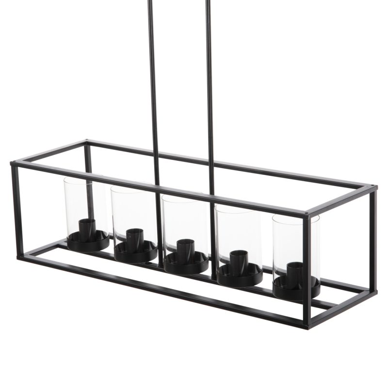 ΦΩΤΙΣΤΙΚΟ ΟΡΟΦΗΣ ΚΡΕΜΑΣΤΟ HM4082 ΜΑΥΡΟ ΜΕΤΑΛΛΟ ΚΑΙ ΓΥΑΛΙ 80x25x23,5-85Yεκ.