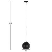 ΦΩΤΙΣΤΙΚΟ ΟΡΟΦΗΣ ΚΡΕΜΑΣΤΟ HM4107 ΜΑΥΡΟ ΜΕΤΑΛΛΙΚΟ ΚΑΠΕΛΟ 19x19x115Υ εκ.