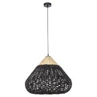 ΦΩΤΙΣΤΙΚΟ ΟΡΟΦΗΣ ΚΡΕΜΑΣΤΟ HM4346 ΑΠΟ PAPER ROPE ΜΠΕΖ ΚΑΙ ΜΑΥΡΟ Φ55,5x44Υεκ.