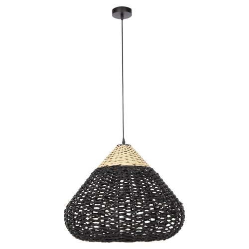 ΦΩΤΙΣΤΙΚΟ ΟΡΟΦΗΣ ΚΡΕΜΑΣΤΟ HM4346 ΑΠΟ PAPER ROPE ΜΠΕΖ ΚΑΙ ΜΑΥΡΟ Φ55,5x44Υεκ.