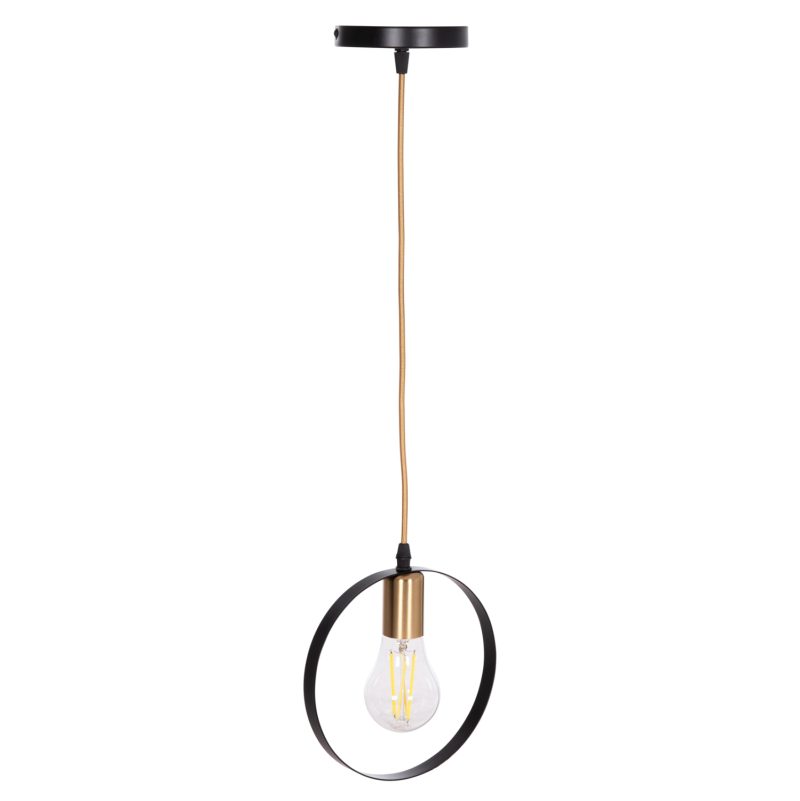 ΦΩΤΙΣΤΙΚΟ ΟΡΟΦΗΣ ΚΡΕΜΑΣΤΟ KRENT HM7425.11 ΜΑΥΡΟ-ΧΡΥΣΟ 20x4x125Υεκ.