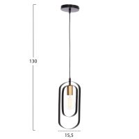 ΦΩΤΙΣΤΙΚΟ ΟΡΟΦΗΣ ΚΡΕΜΑΣΤΟ BIUT HM7537.11 ΜΑΥΡΟ ΜΕΤΑΛΛΟ-ΧΡΥΣΟ ΝΤΟΥΙ 15,5x4x130Υεκ.