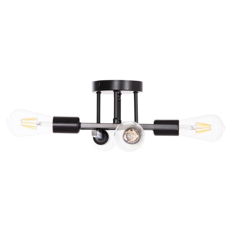 ΦΩΤΙΣΤΙΚΟ ΟΡΟΦΗΣ ΠΟΛΥΦΩΤΟ LIGHTY HM7428.11 ΜΕΤΑΛΛΟ ΣΕ ΜΑΥΡΟ 28x28x15Υεκ.