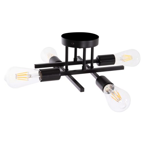 ΦΩΤΙΣΤΙΚΟ ΟΡΟΦΗΣ ΠΟΛΥΦΩΤΟ LIGHTY HM7428.11 ΜΕΤΑΛΛΟ ΣΕ ΜΑΥΡΟ 28x28x15Υεκ.