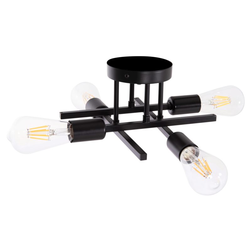 ΦΩΤΙΣΤΙΚΟ ΟΡΟΦΗΣ ΠΟΛΥΦΩΤΟ LIGHTY HM7428.11 ΜΕΤΑΛΛΟ ΣΕ ΜΑΥΡΟ 28x28x15Υεκ.