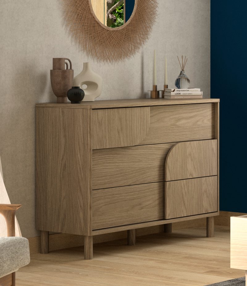 Galys συρταριέρα με 3 συρτάρια 116x47x92εκ. Rookwood Oak Galys συρταριέρα με 3 συρτάρια 116x47x92εκ. Rookwood Oak